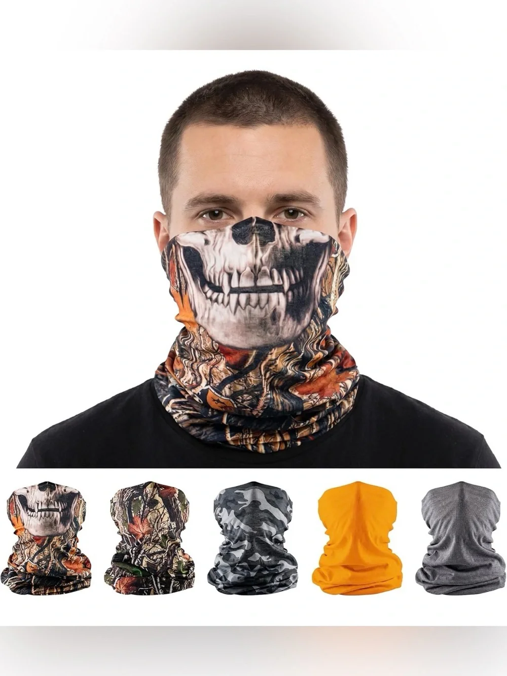 Neck Gaiters Face Mask - 5 Pack